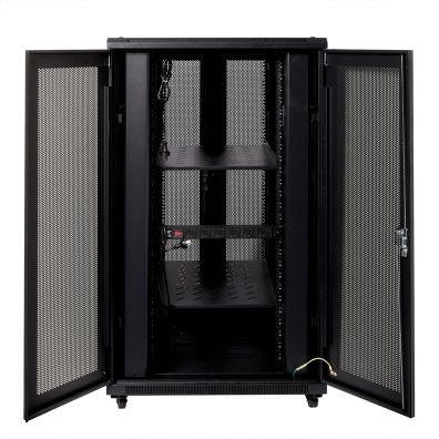 4Cabling 27RU 1000mm Deep x 800mm Wide Server Rack with Bi-Fold Mesh D